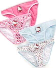 Make her favorite character part of her morning routine with a 2-pack of cute bikini briefs from Hello Kitty. Make her favorite character part of her morning routine with a 2-pack of cute bikini briefs from Hello Kitty.
