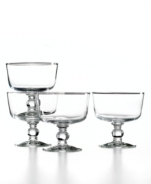 See what's on the menu with luminous dessert bowls from The Cellar. A classic pedestal shape crafted in easy-care glass elevates ice cream, trifles and berries to delicious new heights. See what's on the menu with luminous dessert bowls from The Cellar. A classic pedestal shape crafted in easy-care glass elevates ice cream, trifles and berries to delicious new heights.