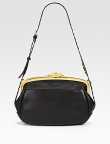 A modern and avant-garde brand with beautifully-crafted pieces such as this luxurious leather design in a feminine frame style accented with edgy studs.Adjustable shoulder strapTop clasp closureOutside pocketsInside pocketsFully lined11¾W X 8¾H X 3½DMade in Italy A modern and avant-garde brand with beautifully-crafted pieces such as this luxurious leather design in a feminine frame style accented with edgy studs.Adjustable shoulder strapTop clasp closureOutside pocketsInside pocketsFully lined11¾W X 8¾H X 3½DMade in Italy