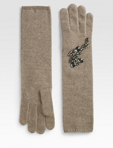 EXCLUSIVELY AT SAKS.COM. A chilly weather essential in an ultra-soft wool-blend knit with crystal embellishments.About 14 long40% polyester/28% nylon/17% wool/10% angora and 5% cashmereDry cleanImported EXCLUSIVELY AT SAKS.COM. A chilly weather essential in an ultra-soft wool-blend knit with crystal embellishments.About 14 long40% polyester/28% nylon/17% wool/10% angora and 5% cashmereDry cleanImported