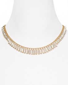 Make your chips count with this delicate collar necklace from kate spade new york. Crafted of gold-plated metal and accented by glass stations, it's pretty-prismatic.