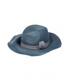 Stylish straw hat in fine, grey-blue paper fiber - A chic, summer-ready spin on the classic Trilby - Oversize floppy brim and decorative silver grosgrain ribbon trim - A fashionable way to protect yourself against the sun this season - Ideal for any number of occasions, from vacations to parties Stylish straw hat in fine, grey-blue paper fiber - A chic, summer-ready spin on the classic Trilby - Oversize floppy brim and decorative silver grosgrain ribbon trim - A fashionable way to protect yourself against the sun this season - Ideal for any number of occasions, from vacations to parties
