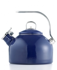 Give your stovetop a standout piece in beautifully colored enameled steel that quickly heats water and holds up against all of the wear and tear of the kitchen by easily wiping clean for a good-as-new look that never fades. Lifetime warranty. (Clearance) Give your stovetop a standout piece in beautifully colored enameled steel that quickly heats water and holds up against all of the wear and tear of the kitchen by easily wiping clean for a good-as-new look that never fades. Lifetime warranty. (Clearance)