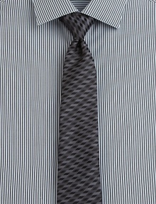 A diagonal abstract box design handsomely adorns this dress wardrobe staple woven in Italian silk.About 3 wideSilkDry cleanMade in Italy A diagonal abstract box design handsomely adorns this dress wardrobe staple woven in Italian silk.About 3 wideSilkDry cleanMade in Italy