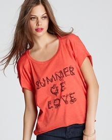 Show your love for the sunny season in this richly hued, supple-soft Sauce tee.