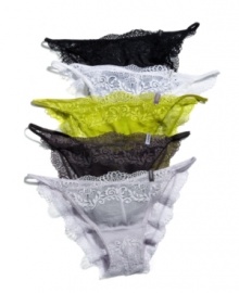 A decadent lace bikini makes every day a little lovelier. By DKNY. Style #532111 A decadent lace bikini makes every day a little lovelier. By DKNY. Style #532111
