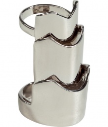 Make a stylish statement in this large hinge ring from New York Jewelry designer Eddie Borgo - Rhodium-plated three-part hinge ring - Pair with a figure-hugging cocktail sheath or an elevated jeans-and-tee ensemble Make a stylish statement in this large hinge ring from New York Jewelry designer Eddie Borgo - Rhodium-plated three-part hinge ring - Pair with a figure-hugging cocktail sheath or an elevated jeans-and-tee ensemble