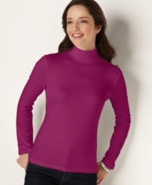 Charter Club brings a classic mock turtleneck at a price you can't pass up! A selection of go-with-anything colors means you can snag more than one.