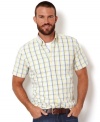 With a classic pattern, updated color, and all the right features, this short sleeve shirt from Nautica has it all.