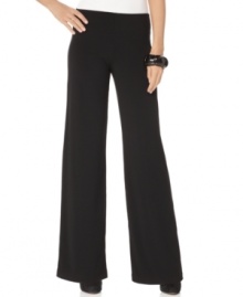 Classic pull-on pants from Ellen Tracy with a chic wide leg lend a modern edge to any wardrobe. Pair them with anything from draped cardigans to blousy button-downs! (Clearance)