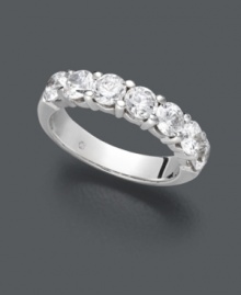 Sweeten the deal by adding this spectacular wedding band to your diamond engagement ring. Seven stations of sparkling, IGI Certified, round-cut diamonds (2 ct. t.w.) shine in a 14k white gold setting. Sweeten the deal by adding this spectacular wedding band to your diamond engagement ring. Seven stations of sparkling, IGI Certified, round-cut diamonds (2 ct. t.w.) shine in a 14k white gold setting.