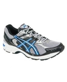 The eye-popping color scheme on this pair of men's running shoes isn't the only thing that sets it apart. A reputation for comfort, fit, and all-around functional support make the updated GEL-Equation men's sneakers from Asics the perfect shoe for runners seeking looks and performance in an easily affordable package. The eye-popping color scheme on this pair of men's running shoes isn't the only thing that sets it apart. A reputation for comfort, fit, and all-around functional support make the updated GEL-Equation men's sneakers from Asics the perfect shoe for runners seeking looks and performance in an easily affordable package.