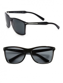 An iconic frame selection that never goes out of style. Available in black frames with gray lenses.PlasticLogo temples100% UV ProtectionMade in Italy An iconic frame selection that never goes out of style. Available in black frames with gray lenses.PlasticLogo temples100% UV ProtectionMade in Italy