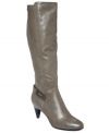 Alfani's Judith Step N Flex tall dress boots are smooth and sultry with a heel that's easy on the feet.