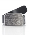 With a statement-making, vintage-style buckle, this Levi's plaque belt adds a stylish note to any look.