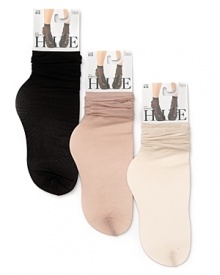 A basic anklet in a soft breathable fabric with ruched ankles. A basic anklet in a soft breathable fabric with ruched ankles.