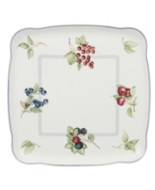Lush ripened fruit adds stunning contrast to the creamy white porcelain of Villeroy & Boch's square Cottage Inn platter, giving casual meals a touch of traditional elegance. Lush ripened fruit adds stunning contrast to the creamy white porcelain of Villeroy & Boch's square Cottage Inn platter, giving casual meals a touch of traditional elegance.