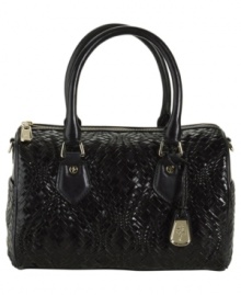 A sophisticated silhouette combines with a unique woven texture for an irresistible everyday style. A slightly glossy exterior and polished hardware add just the right amount of subtle detail. A sophisticated silhouette combines with a unique woven texture for an irresistible everyday style. A slightly glossy exterior and polished hardware add just the right amount of subtle detail.
