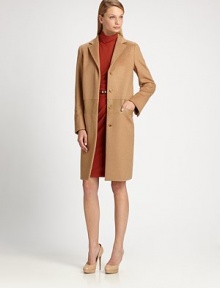 A band of supple leather elevates this elegant, season-perfect design.Notched lapelsConcealed button frontLeather waist insetWelt pocketsVented cuffsFully linedAbout 38 from shoulder to hem90% wool/10% cashmereDry cleanMade in Italy of imported fabricModel shown is 5'10 (177cm) wearing US size 4. A band of supple leather elevates this elegant, season-perfect design.Notched lapelsConcealed button frontLeather waist insetWelt pocketsVented cuffsFully linedAbout 38 from shoulder to hem90% wool/10% cashmereDry cleanMade in Italy of imported fabricModel shown is 5'10 (177cm) wearing US size 4.
