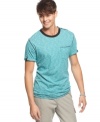 Don't slack on casual style. This roll tab t-shirt from Bar III keeps your look fresh.