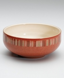 Warm, natural colors and a retro feel combine in this decidedly modern dinner plate. Safe for use in the microwave, freezer, oven and dishwasher. From Denby's collection of dinnerware and dishes. Warm, natural colors and a retro feel combine in this decidedly modern dinner plate. Safe for use in the microwave, freezer, oven and dishwasher. From Denby's collection of dinnerware and dishes.