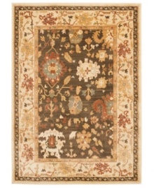 Introduce the casual, historical elegance of Oushak rugs to your home with this modern Caladonia area rug from Lauren Ralph Lauren. Crafted in Turkey using advanced power-looming techniques to create the look of heathered fibers for a soft, lustrous appearance in durable polypropylene. Introduce the casual, historical elegance of Oushak rugs to your home with this modern Caladonia area rug from Lauren Ralph Lauren. Crafted in Turkey using advanced power-looming techniques to create the look of heathered fibers for a soft, lustrous appearance in durable polypropylene.