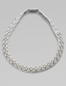 Encrusted with dazzling pavé stones, this elegant design will add interest to any look. Rhodium plated brassCrystalsLength, about 16Tongue-and-box closureImported Encrusted with dazzling pavé stones, this elegant design will add interest to any look. Rhodium plated brassCrystalsLength, about 16Tongue-and-box closureImported