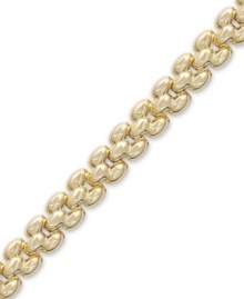 It's called a status link for a reason. Slip on a touch of luxury with this 14k gold bracelet. Approximate length: 7-1/2 inches.