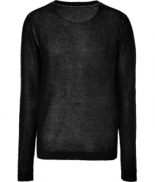 Stylish pullover in fine, pure black linen - Super-soft, medium weave knit - Contrast decorative seams at shoulders and collar - Rib trim at cuffs and hem - Long sleeves and classic crew neck - Slim, straight silhouette - An elegant, versatile basic ideal for work or play - Layer with a t-shirt of blazer and pair with chinos, jeans or suit trousers Stylish pullover in fine, pure black linen - Super-soft, medium weave knit - Contrast decorative seams at shoulders and collar - Rib trim at cuffs and hem - Long sleeves and classic crew neck - Slim, straight silhouette - An elegant, versatile basic ideal for work or play - Layer with a t-shirt of blazer and pair with chinos, jeans or suit trousers