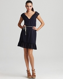 Velvet by Graham & Spencer Dress - Laser Cut Cap Sleeve