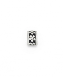 Let your garden grow. This pretty bead features flowers etched in sterling silver. Donatella is a playful collection of charm bracelets and necklaces that can be personalized to suit your style! Available exclusively at Macy's. Let your garden grow. This pretty bead features flowers etched in sterling silver. Donatella is a playful collection of charm bracelets and necklaces that can be personalized to suit your style! Available exclusively at Macy's.