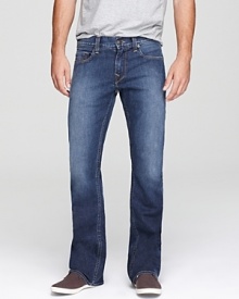 Lightly faded jeans give you a head start on your authentic look, perfect with a relaxed button-down for casual weekends. Lightly faded jeans give you a head start on your authentic look, perfect with a relaxed button-down for casual weekends.
