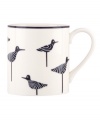 Cute sea birds flock to the table on this porcelain Sandpiper mug, a whimsical addition to nautical-themed Wickford dinnerware from kate spade new york.