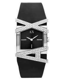 A timepiece popping with glitz and glamour, AX Armani Exchange style.