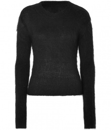 Incredibly soft and equally chic, McQ Alexander McQueens form-fitting pullover is a versatile choice for dressing up your daytime look - Rounded neckline, long sleeves, dropped shoulders, ribbed trim - Form-fitting - Team with everything from tees and leggings to pencil skirts and heels