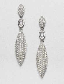 EXCLUSIVELY AT SAKS.COM Sparkling pavé crystals hand-set in a linear design accented with a bezel-set link. CrystalsCubic zirconiaRhodium-plated brassDrop, about 1.75Post backImported EXCLUSIVELY AT SAKS.COM Sparkling pavé crystals hand-set in a linear design accented with a bezel-set link. CrystalsCubic zirconiaRhodium-plated brassDrop, about 1.75Post backImported