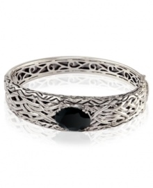 Combining style and elegance, this sterling silver woven bracelet from EFFY Collection is a perfect complement. Onyx (6-7/8 ct. t.w.) only enhances the appeal. Approximate diameter: 2-1/2 inches. Combining style and elegance, this sterling silver woven bracelet from EFFY Collection is a perfect complement. Onyx (6-7/8 ct. t.w.) only enhances the appeal. Approximate diameter: 2-1/2 inches.