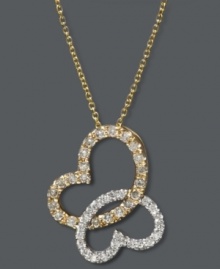 Set your style free. Effy Collection's fluttering butterfly pendant shines with the addition of round-cut diamonds (3/8 ct. t.w.) set in 14k white gold and 14k gold. Approximate length: 18 inches. Approximate drop length: 3/4 inch. Approximate drop width: 1/2 inch. Set your style free. Effy Collection's fluttering butterfly pendant shines with the addition of round-cut diamonds (3/8 ct. t.w.) set in 14k white gold and 14k gold. Approximate length: 18 inches. Approximate drop length: 3/4 inch. Approximate drop width: 1/2 inch.