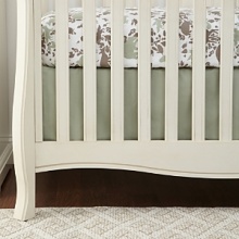 A coordinating solid canvas crib skirt in a soft sage green.The American Academy of Pediatrics and the U.S. Consumer Product Safety Commission have made recommendations for safe bedding practices for babies. When putting infants under 12 months to sleep, remove pillows, quilts, comforters, and other soft items from the crib. A coordinating solid canvas crib skirt in a soft sage green.The American Academy of Pediatrics and the U.S. Consumer Product Safety Commission have made recommendations for safe bedding practices for babies. When putting infants under 12 months to sleep, remove pillows, quilts, comforters, and other soft items from the crib.