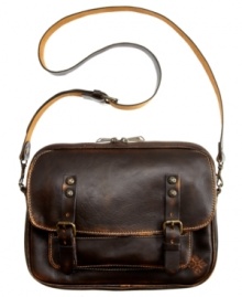 Hipster-chic takes center stage with this cool crossbody from Patricia Nash. Exquisitely over-dyed and worked with heavy hand-crafted stitching, it's spacious interior stashes everything from e-reader to everyday essentials. Hipster-chic takes center stage with this cool crossbody from Patricia Nash. Exquisitely over-dyed and worked with heavy hand-crafted stitching, it's spacious interior stashes everything from e-reader to everyday essentials.