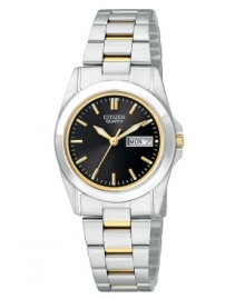 With menswear inspiration, this watch by Citizen takes a dramatic stand. With menswear inspiration, this watch by Citizen takes a dramatic stand.