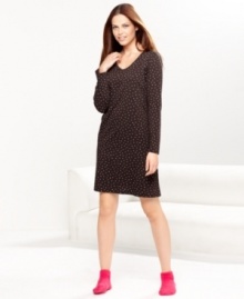 Celebrate the season with cozy nights. This soft, cotton sleepshirt by Charter Club features an allover print and comes with matching socks. Celebrate the season with cozy nights. This soft, cotton sleepshirt by Charter Club features an allover print and comes with matching socks.