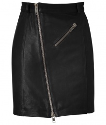 Add a rocker-chic edge to your staples wardrobe with McQ Alexander McQueens asymmetrical zipped lambskin skirt, accented with modern hardware for a contemporary-cool finish - Zippered slit pocket, belt loops, form-fitting - Pair with chunky knit pullovers and broken-in boots Add a rocker-chic edge to your staples wardrobe with McQ Alexander McQueens asymmetrical zipped lambskin skirt, accented with modern hardware for a contemporary-cool finish - Zippered slit pocket, belt loops, form-fitting - Pair with chunky knit pullovers and broken-in boots