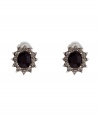 Inject instant glamour into any outfit with R.J.Grazianos crystal earrings - Prong set black and silver-grey crystals - Wear to the office with tailored separates, or as a finishing touch to cocktail dresses