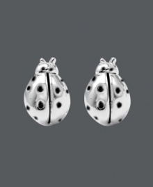 Cherish a look that brings you luck! Unwritten stud earrings feature dainty ladybugs crafted in sterling silver. Approximate diameter: 1/3 inch. Cherish a look that brings you luck! Unwritten stud earrings feature dainty ladybugs crafted in sterling silver. Approximate diameter: 1/3 inch.