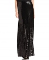 MICHAEL Michael Kors' petite maxi skirt is made for evening with a shimmering, fully sequined silhouette.