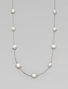 From the Scultura Collection. Multi-shaped, silver-framed cabochons of lustrous mother-of-pearl, spaced along a delicate chain.Mother-of-pearlSterling silverLength, about 42Lobster claspImported From the Scultura Collection. Multi-shaped, silver-framed cabochons of lustrous mother-of-pearl, spaced along a delicate chain.Mother-of-pearlSterling silverLength, about 42Lobster claspImported