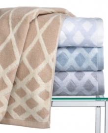 Hotel Collection lends a luxuriously soft hand to this Arabesque washcloth, featuring a low twist, jacquard woven arabesque design embellished with velour details. Hotel Collection lends a luxuriously soft hand to this Arabesque washcloth, featuring a low twist, jacquard woven arabesque design embellished with velour details.