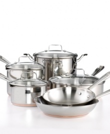 Emeril Lagasse knows what chefs look for in great cookware. That's why he's so excited about the Emerilware stainless steel collection! Its triple-layer design combines three superb cooking materials -- stainless steel, copper and aluminum -- to encourage pro-style results with the convenience every home cook loves. Lifetime warranty. Qualifies for Rebate Emeril Lagasse knows what chefs look for in great cookware. That's why he's so excited about the Emerilware stainless steel collection! Its triple-layer design combines three superb cooking materials -- stainless steel, copper and aluminum -- to encourage pro-style results with the convenience every home cook loves. Lifetime warranty. Qualifies for Rebate
