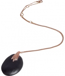This glamorous necklace is an ultra-chic addition to any outfit - Stunning rounded Lucite pendant with rose gold-plated detailing on a filigree link chain - Style with elevated basics for day or with cocktail-ready attire for evening - Made by famous jewelry genius and celeb favorite Alexis Bittar This glamorous necklace is an ultra-chic addition to any outfit - Stunning rounded Lucite pendant with rose gold-plated detailing on a filigree link chain - Style with elevated basics for day or with cocktail-ready attire for evening - Made by famous jewelry genius and celeb favorite Alexis Bittar